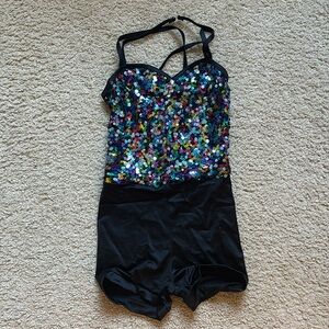 Dance recital outfit with 2 skirts by Weissman, size MC
